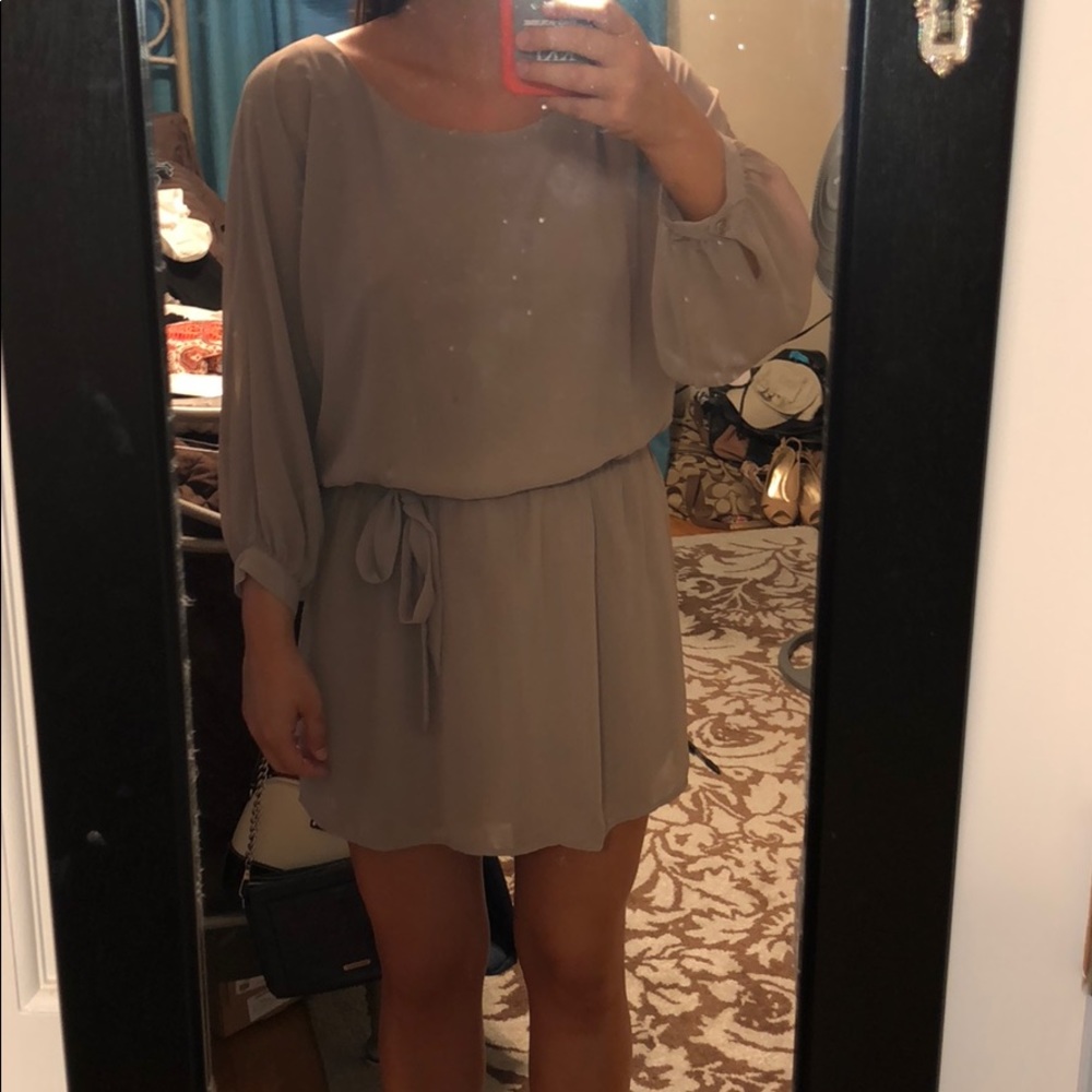 Naked Zebra brown long sleeve dress